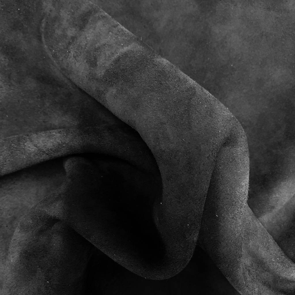  Croûte de cuir Veau  Souple Velours Noir