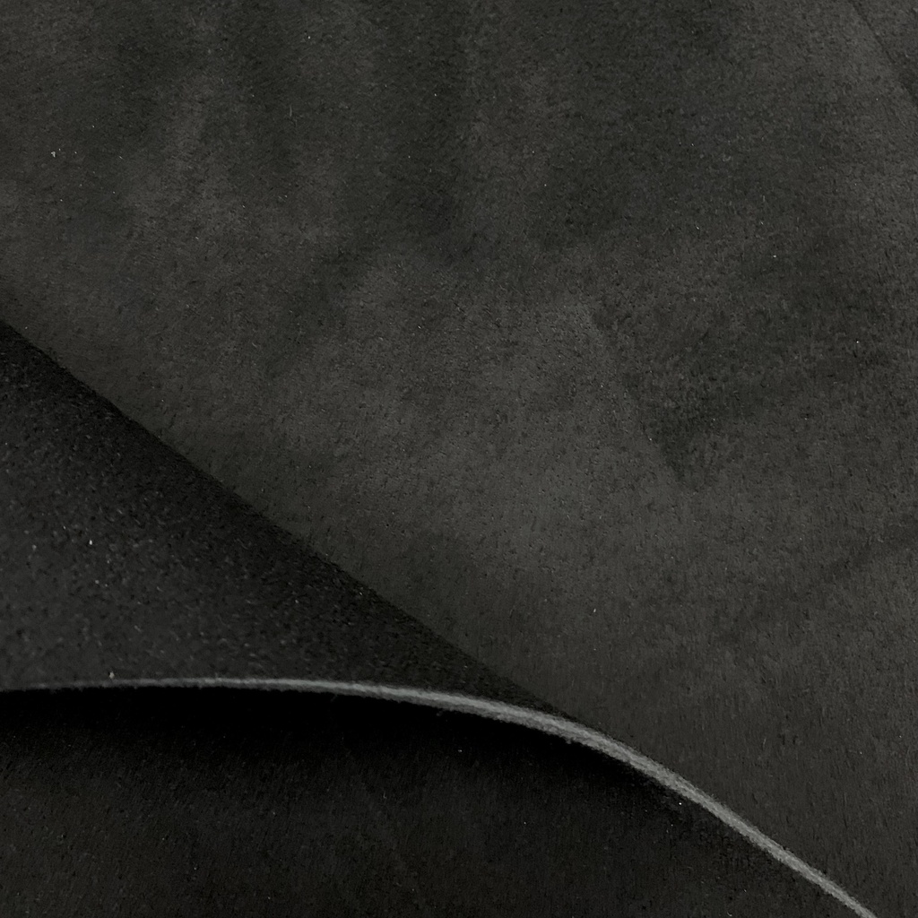  Croûte de cuir Veau  Souple Velours Noir